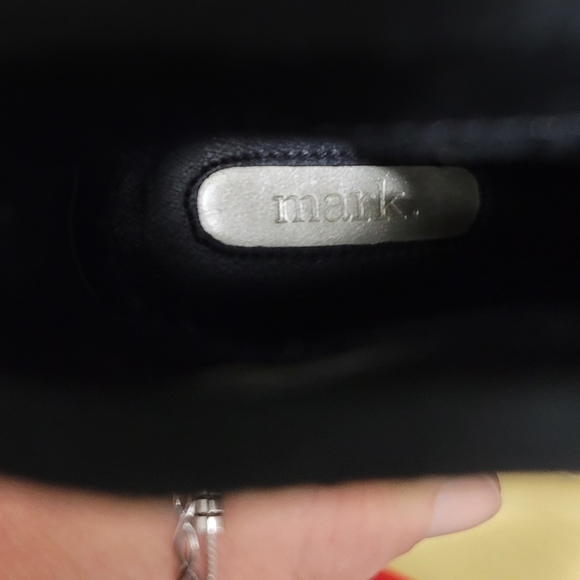 NWOT. Mark. black suede w/faux fur and gold embellishment boots.  Size 9. (166) - Picture 2 of 7